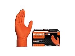 GLOVEWORKS Nitrile Gloves Disposable Orange 8 mil XL