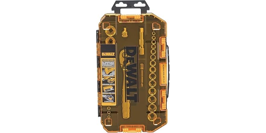 DEWALT® DWMT45034 Mechanics 1/4 In. And 3/8 In. Drive Socket Set (34 Pc - View #3