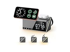 4URPC 6-in-1 Alarm Clock and Charging Station