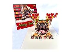 French Bulldog Christmas Pop Up Card