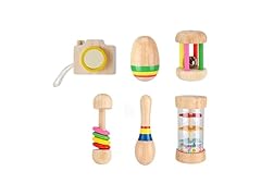 GIOOIG 6 Pcs Wooden Bunny Toys - Safe Rabbit Toys