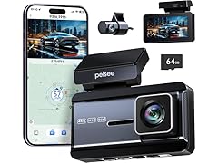 Pelsee P3 4K Dash Cam Front and Rear