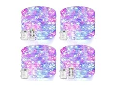 Lakumu 4-Pack 100 LED Fairy Lights, Multicolor