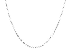 18in 14K White Gold Rolo Chain Necklace