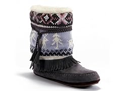 MUK LUKS® Ricki Slipper Boot, Grey