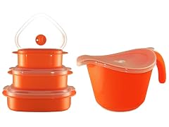 Batter Bowl, Lid & 6-Piece Set Orange