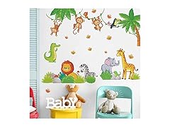 Nursery Decor,Jungle Theme Wall Stickers