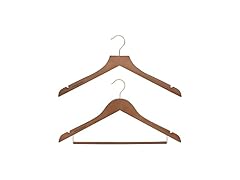 JS Home Set of Wooden Hangers 20 Pk & Pant Hanger 10 Pk