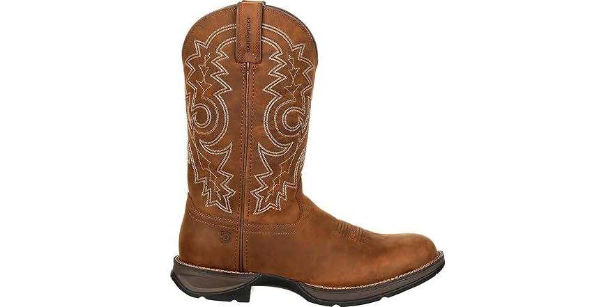 Durango Men's Rebel Western Boot - Bay Brown/White, 12" Shaft, Square Toe - View #2