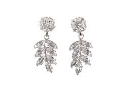 Silver CZ Drop Earrings