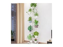 Takywep Metal Plant Stand 8 Tiers White