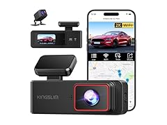 (NEW) Kingslim Front & Rear Wifi Dashcam 2K+1080P