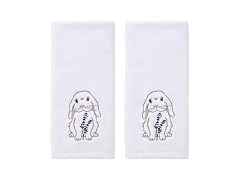 SKL Home Easter Bunny Lop 100% Cotton Embroidered 2pc