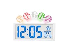 14.5" Multicolor LED Indoor Clock with Date