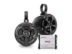 Pyle 800W 4" Waterproof Marine Speakers with Amplifier