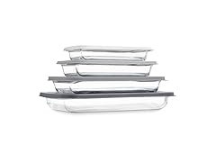 8 Pc Glass Baking Dish Set with Lids