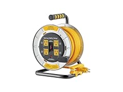 Link2Home 50ft 12/3AWG 13A HD Metal Cord Reel