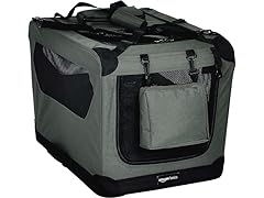 Amazon Basics Portable Soft Pet Crate 36x23.4" GREY
