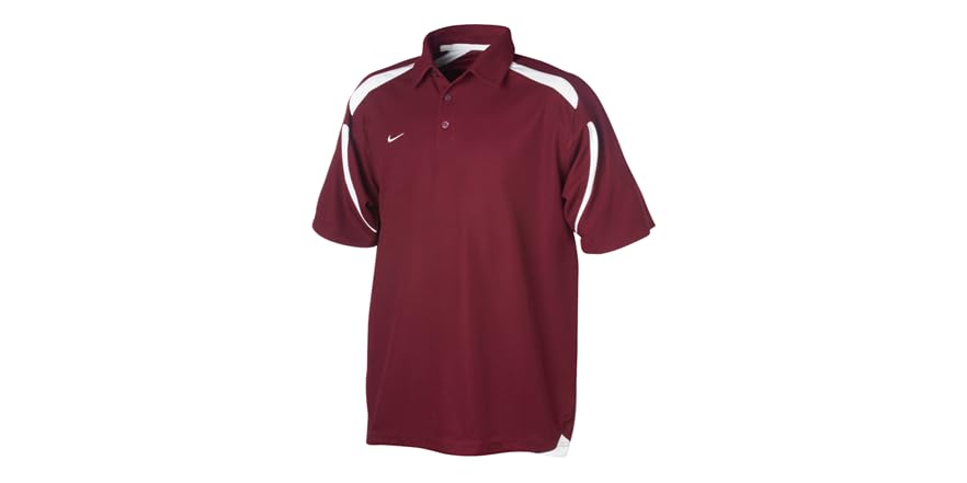 nike dri fit polo maroon
