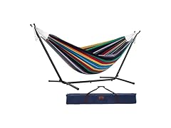 Vivere Double Cotton Hammock with Stand