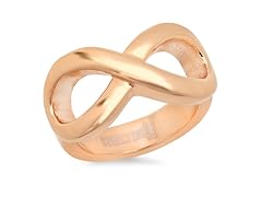 18k Rose Gold Plated Infinity Ring- Pick Size