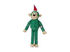Bow Wow Pet Pixel Monkey with Santa Hat Plush