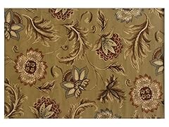 Emery Tan-Gold Floral Rug (Multiple Sizes)