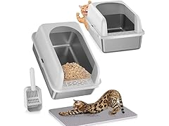 Stainless Steel Litter Box with Lid