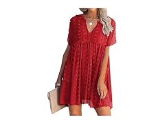 MIHOLL (XXL) Women's Cute Dresses(red,2X-Large)
