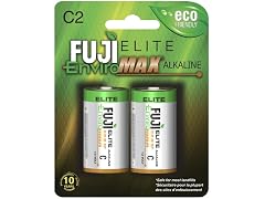 (24 PACK) Fuji ELITE C or D EnviroMax Alkaline Batteries