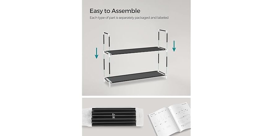 SONGMICS 3-Tier Shoe Rack
