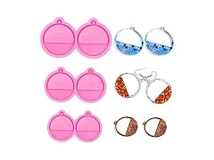 Angel Wings 3Pcs Resin Earring Molds Retro Circle Style