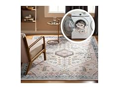 Everwash Haven Medallion Rug Blush 5'x7'