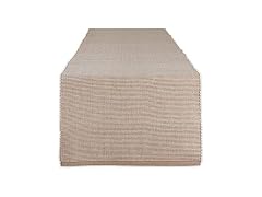 DII Two-Toned Collection Tabletop, Tablerunner, 13x108, Stone