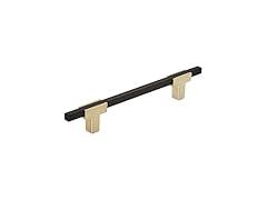 Amerock | Cabinet Pull | Brushed Gold/Matte Black