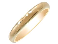 Unisex 14K Yellow Gold Band, Sizes 6-12
