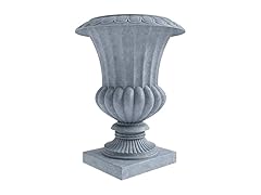 LeisureMod LP28AC Lotus Fiberstone and Clay Urn Planter