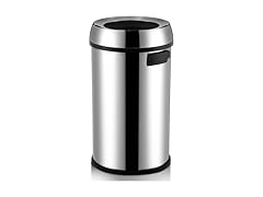 Takywep 17 Gallon Stainless Steel Open Top Trash Can,65 Liter 