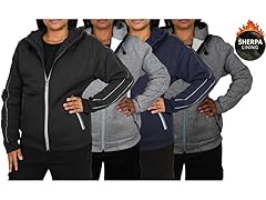 3Pk Womens Sherpa Classic Tech Zip Hoodie