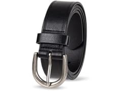 Amazon Essentials Women (1X) Raw Edge Belt Black