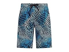 Kanu Surf Men's Black/Aqua Swim Trunk (L)