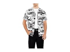 Forever 21 Men (L) Winter Landscape Graphic Shirt