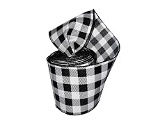 Buffalo Plaid Wired Edge Ribbon - 4" x 10 Yd