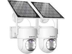 GAIEXCE 4MP 360 Solar Security Cameras
