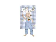 Mud Pie Easter Blue Bunny Dangle Leg Towel