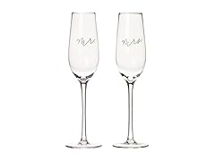 Pearhead Mr. & Mrs. Champagne Flute Set