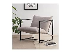 Zinus Aidan Sling Accent Chair, Metal Framed Armchair