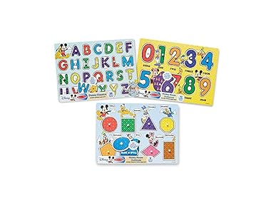 $14.99, Was $32.99, 54% Off! Melissa & Doug Disney Wooden Puzzles Set dealfomo