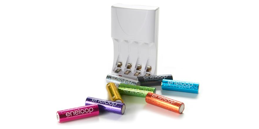 eneloop 8pk AA with 4-Position Charger