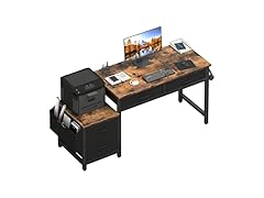 Lufeiya Desk with Fabric File Drawers